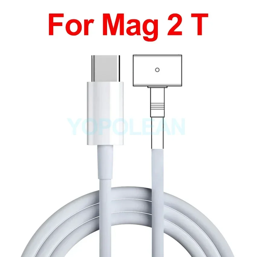 New Laptop Charger for Macbook Pro Air Adapter mag 1 mag 2 45W 60W 85W A1278 A1286 A1465 A1466 A1425 A1502 A1398 USB-C Cable - الصورة 6