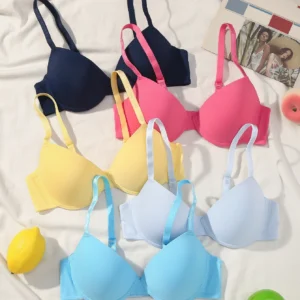 حمالة صدر نسائية صيفية لاسلكية بدون خياطة قابلة للتنفس ومريحة بدون ضغط، نمط متعدد الألوان للاستخدام اليومي، مثالية للشاطئ والشاطئ