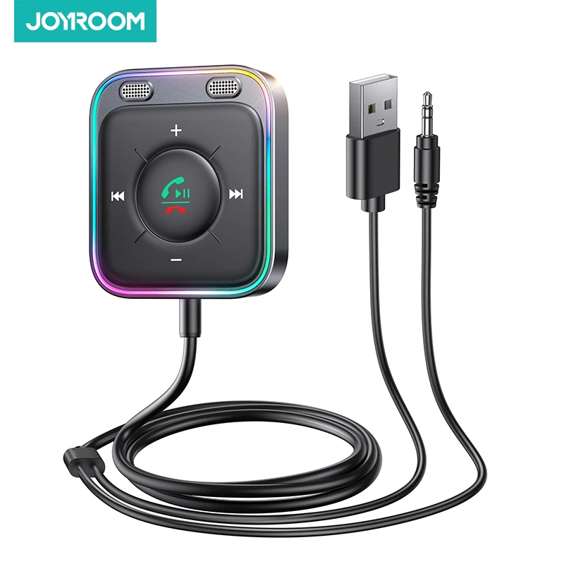 Joyroom Bluetooth 5.4 Car Adapter Enhanced Dual Mics ENC Noise Cancellation 3.5mm AUX Adapter Bluetooth Wireless Audio Receivers - الصورة 2