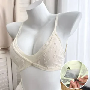 ملابس داخلية نسائية صيفية من الدانتيل، رفيعة، صدر كبير، تنحيف، منحني بالدانتيل، كوب مثلث، ظهر جميل، حمالة صدر بدون خياطة