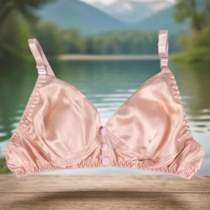 ملابس داخلية حريرية 100% من حرير التوت بأزرار مفتوحة من الأمام للنساء صيفية رفيعة للغاية ومضادة للصدمات قابلة للتنفس وصغيرة