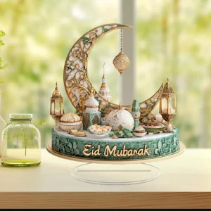 2D Acrylic Eid Mubarak Ornaments Ramadan Kareem Decoration For Home 2025 Ramadan Kareem Islamic Muslim Party Eid Al Adha Gifts